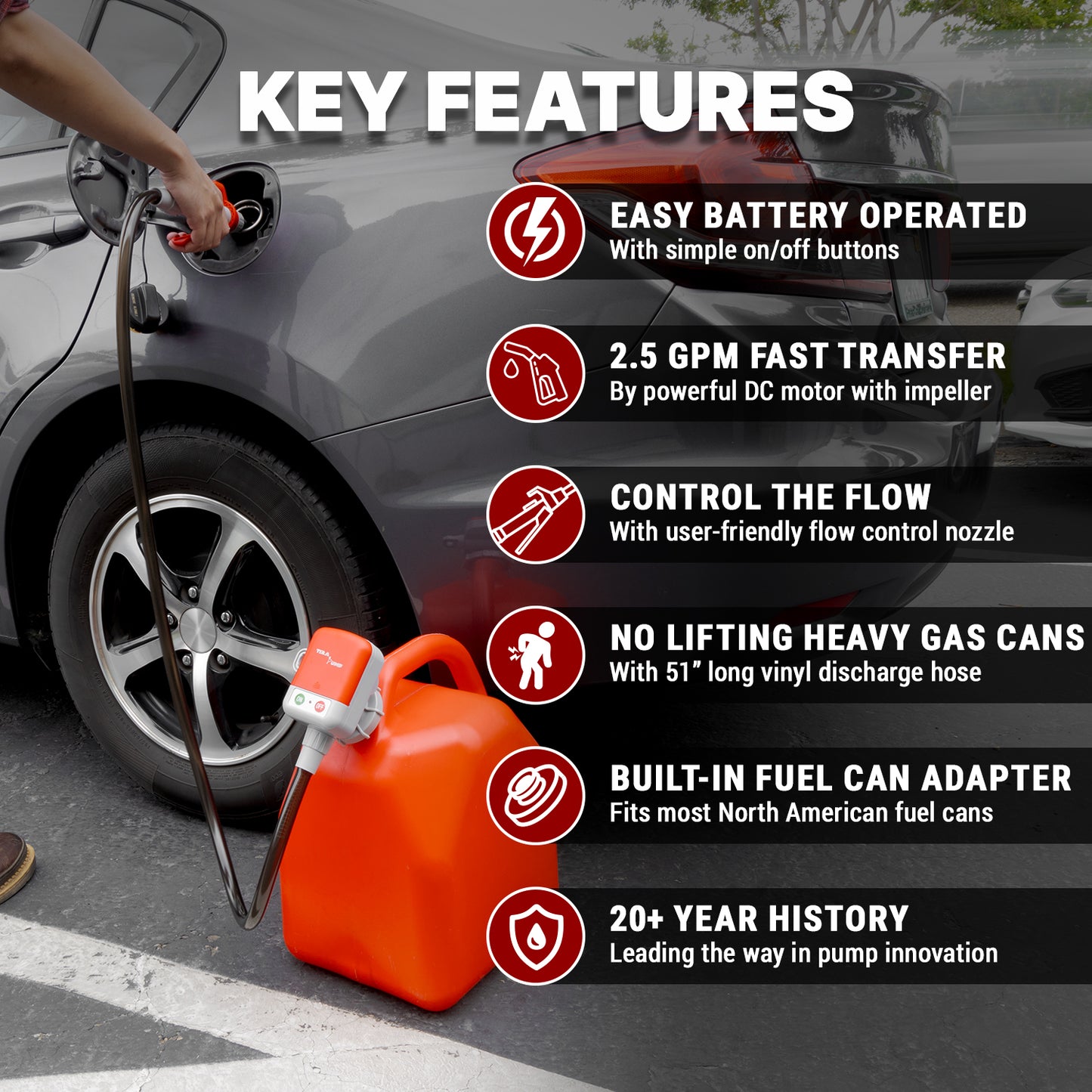 TRFA02-MTX | 2nd Gen. Gas Can Battery Powered Fuel Transfer Pump