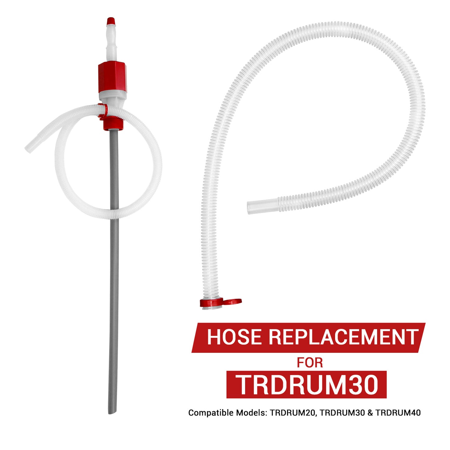 TRDRUM30-HOSE | Replacement Discharge Hose for TRDRUM20, TRDRUM30 & TRDRUM40