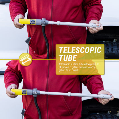 TREP03-TXL | Telescopic Electric Liquid Transfer Pump, 10ft Hose