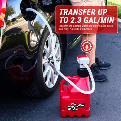 TRJ3XLR | 3 Gallon Racing Jug with Transfer Pump (Includes Gas Can)