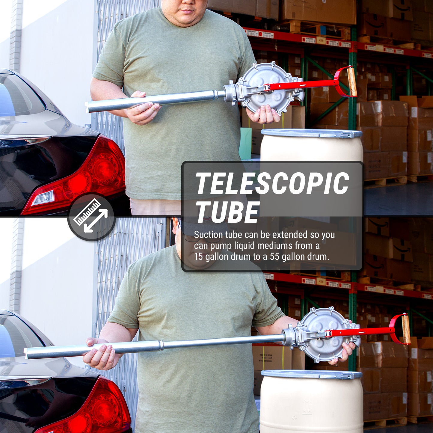 TRPISTON01 | Double Diaphragm Lever-Action Drum Barrel Pump