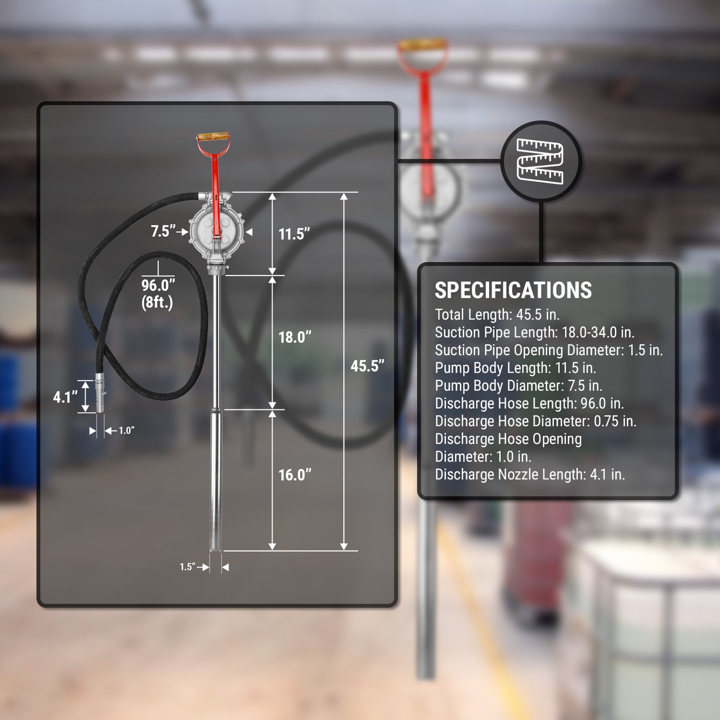 TRPISTON01 | Double Diaphragm Lever-Action Drum Barrel Pump