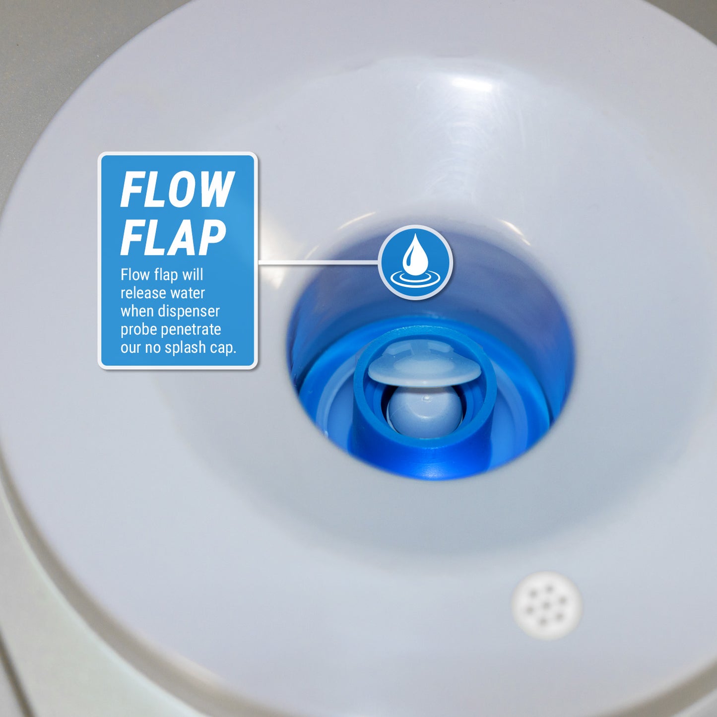 TRRWC02 | Reusable No-Splash Cap Without Probe for Water Jugs