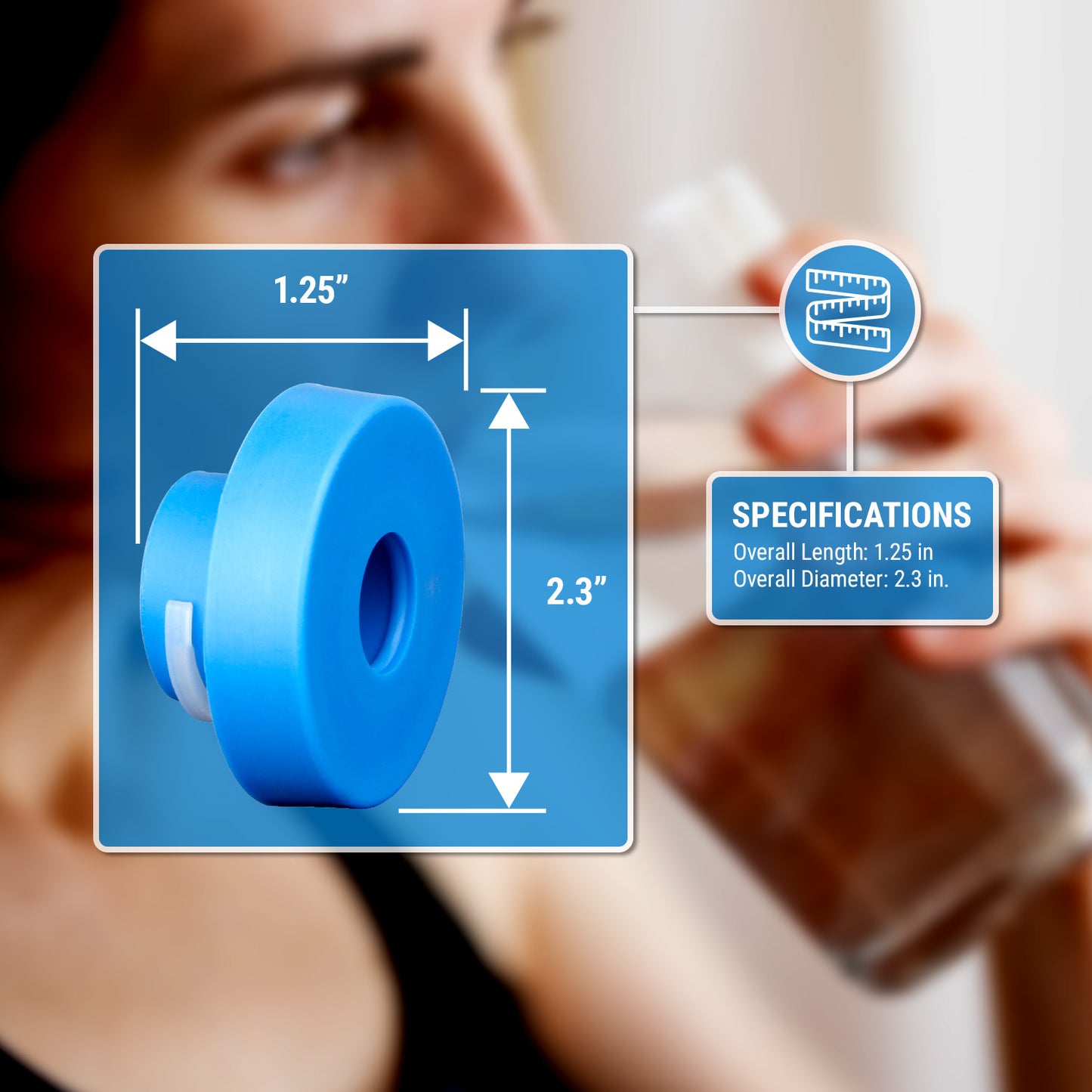 TRRWC02 | Reusable No-Splash Cap Without Probe for Water Jugs