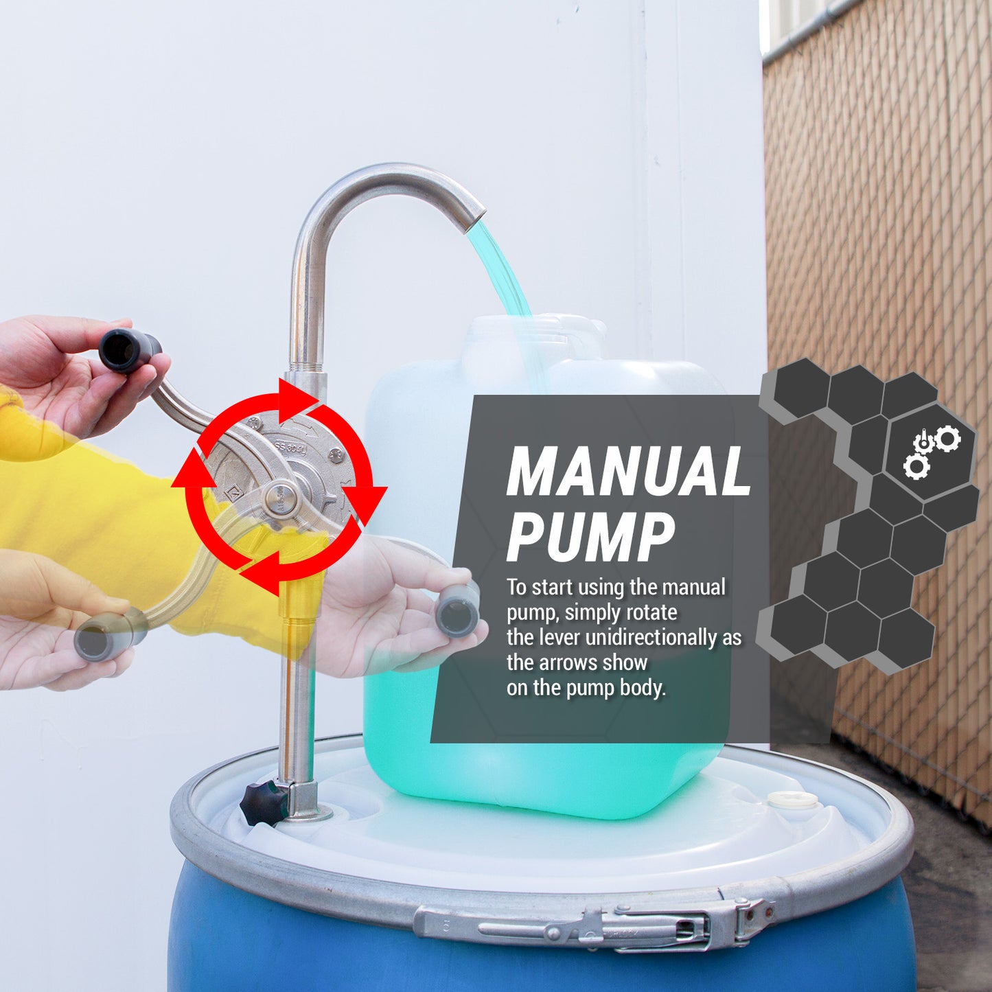 TRWSSL | 304 Stainless Steel Rotary-Action Drum Barrel Pump