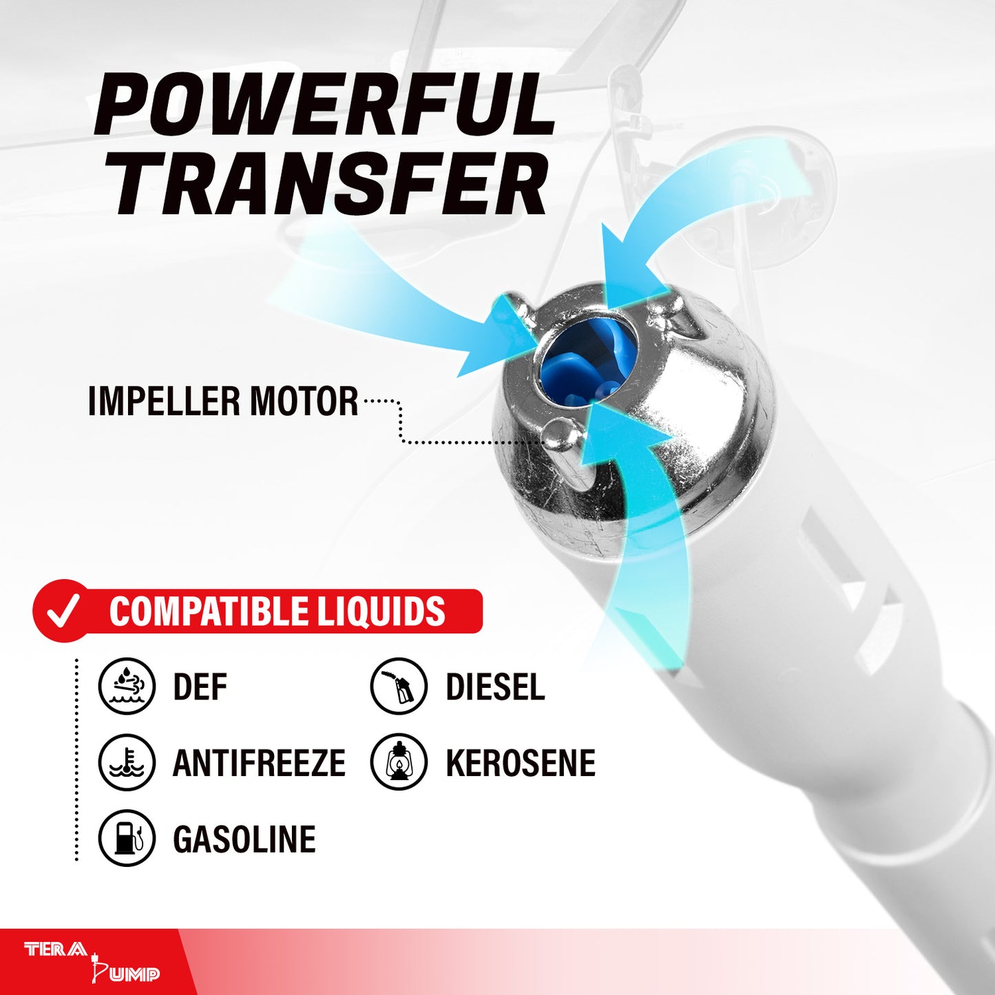 TRCDA | 2nd Gen Easy Handle Auto-Stop Battery Powered Fuel Transfer Pump