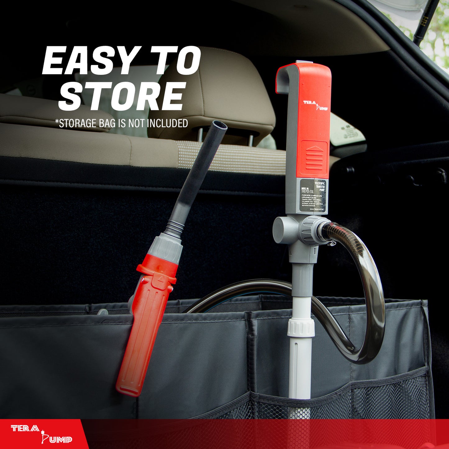TREP01-TXL | 2nd Gen. Telescopic Battery Powered Fuel Transfer Pump, 10 ft. Hose