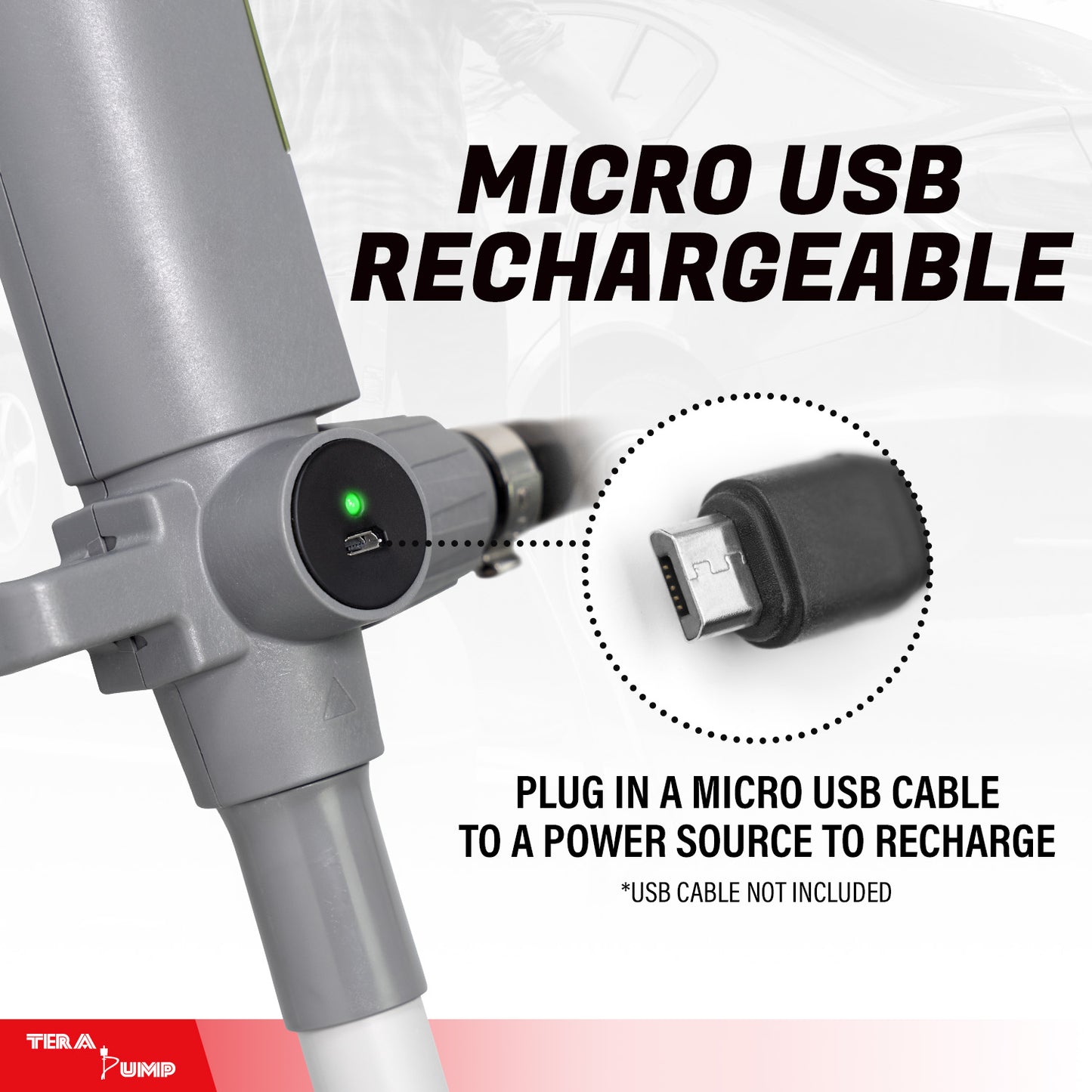 TREP04L | 2nd Gen. Rechargeable Battery Fuel Transfer Pump - 10ft Vinyl Hose
