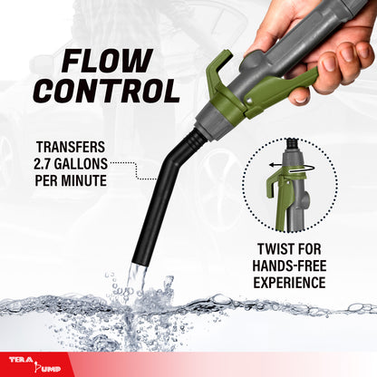 TREP04L | 2nd Gen. Rechargeable Battery Fuel Transfer Pump - 10ft Vinyl Hose