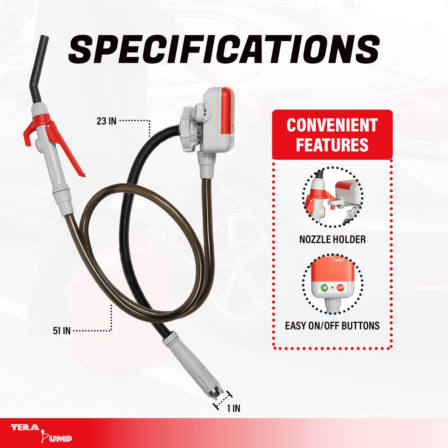 TRFA02-MTX-XL | Gas Can Battery Powered Fuel Transfer Pump