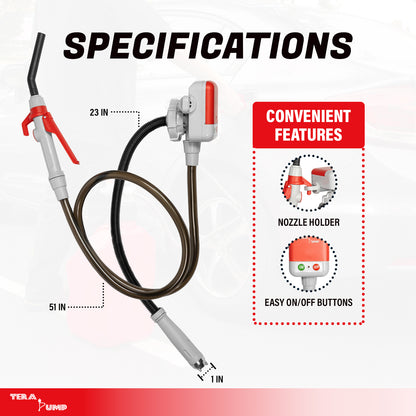 TRFA02-MTX-XL | Gas Can Battery Powered Fuel Transfer Pump