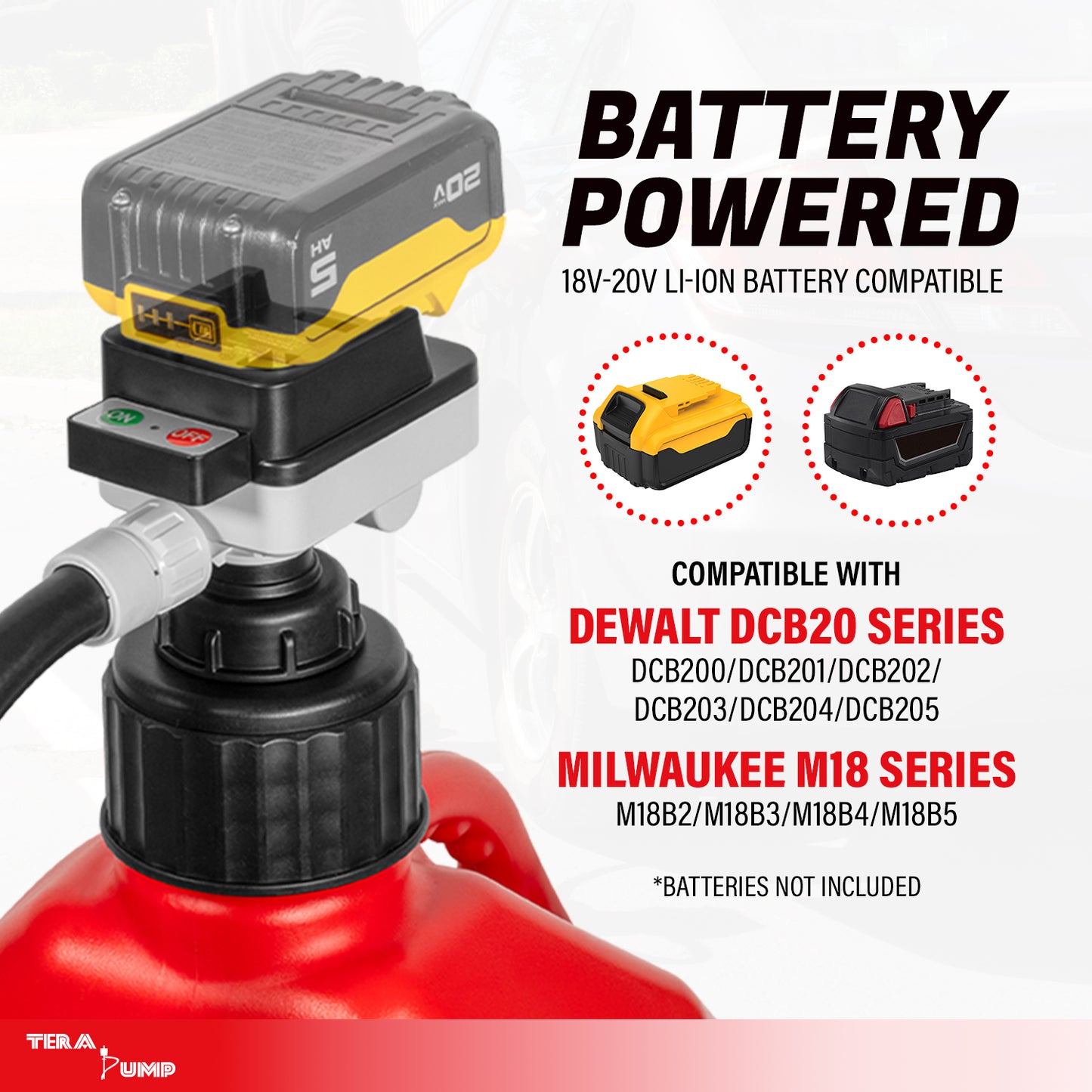 TRLB01MAUL | 18V/20V Tool Battery Powered Fuel Transfer Pump