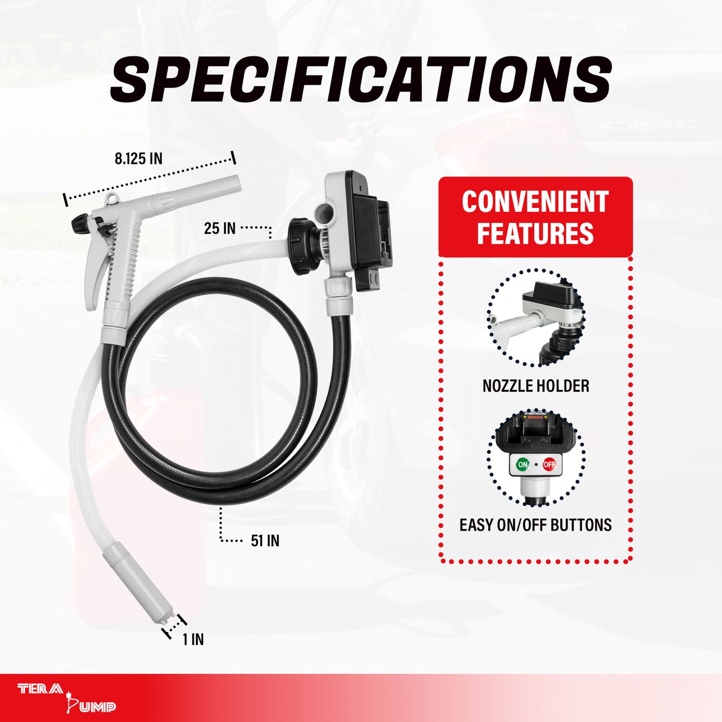 TRLB01MAUL | 18V/20V Tool Battery Powered Fuel Transfer Pump