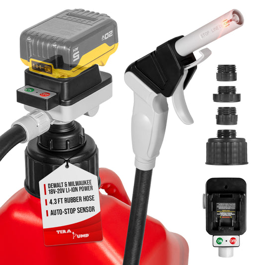 TRLB02AUTO | 18V/20V Tool Battery Powered Auto Stop Fuel Transfer Pump