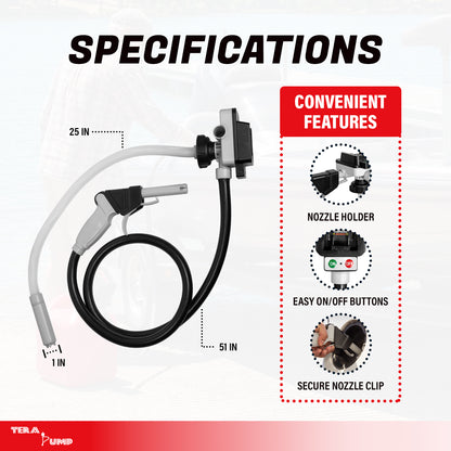 TRLB02AUTO | 18V/20V Tool Battery Powered Auto Stop Fuel Transfer Pump