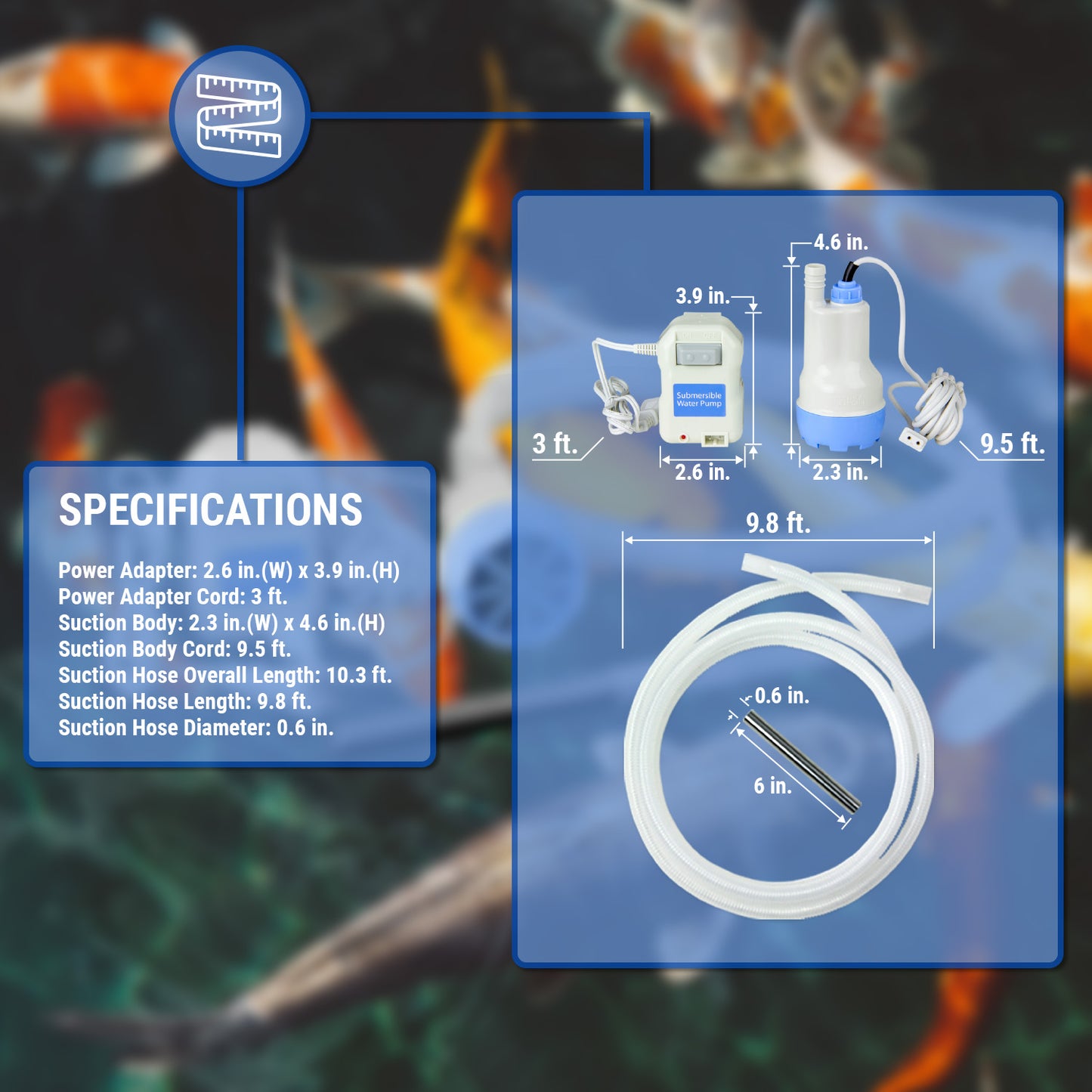 TRAQUA | Electric Submersible Fish Tank Water Pump
