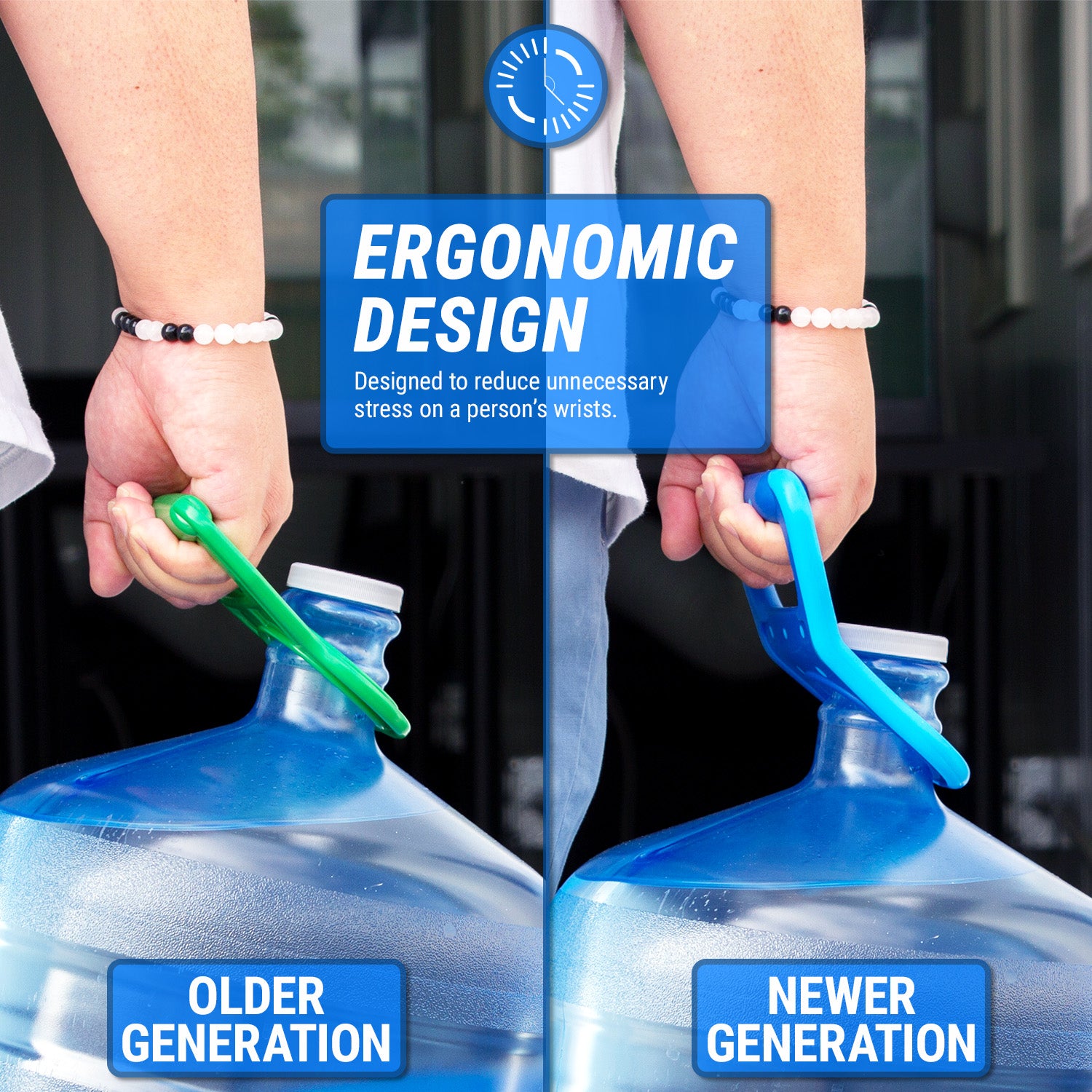 TRDWH002 | Ergonomic 3 to 5 Gal Water Jug Handle / Carrier