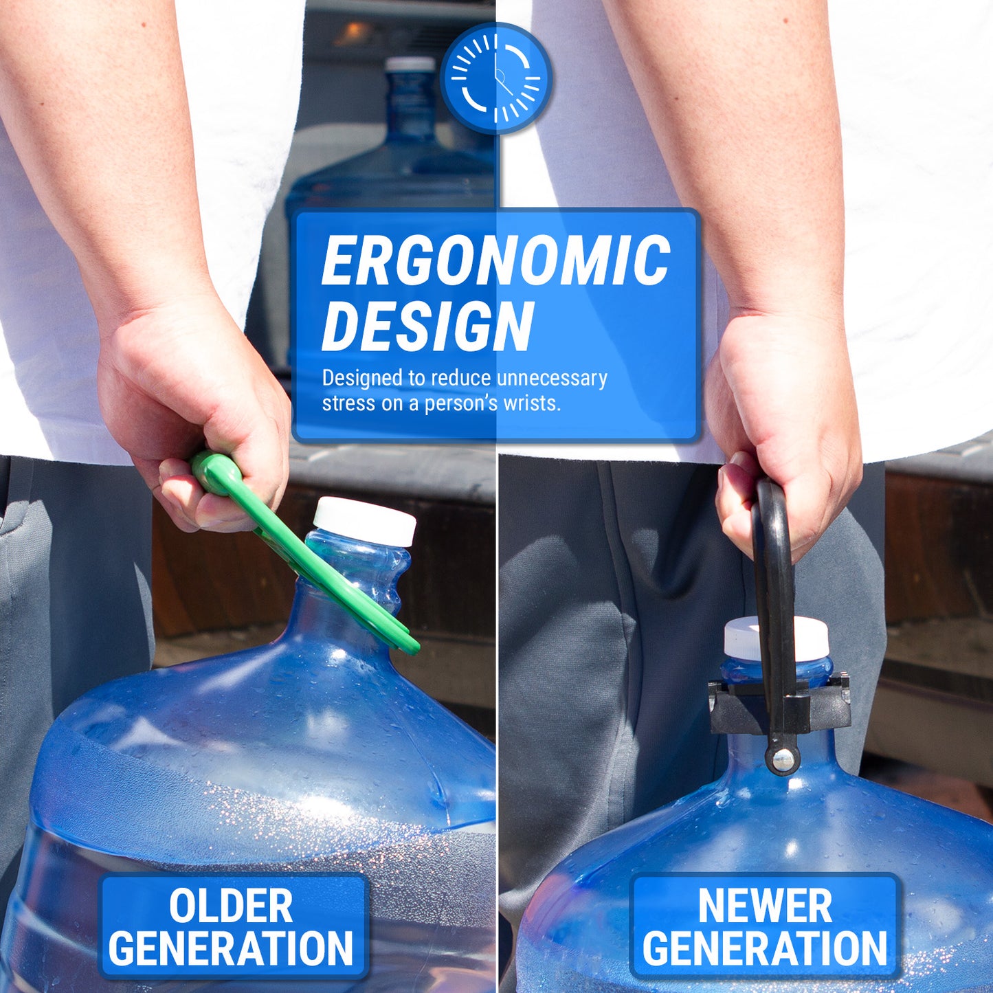 TRDWH002 | Ergonomic 3 to 5 Gal Water Jug Handle / Carrier