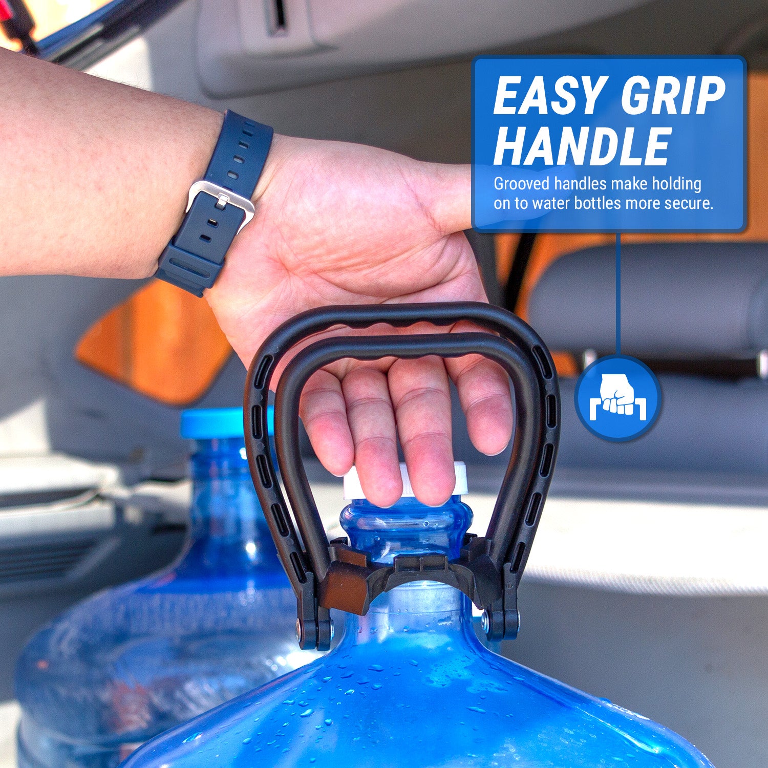 TRDWH003 | Ergonomic 3 to 5 Gal Water Jug Handle / Carrier