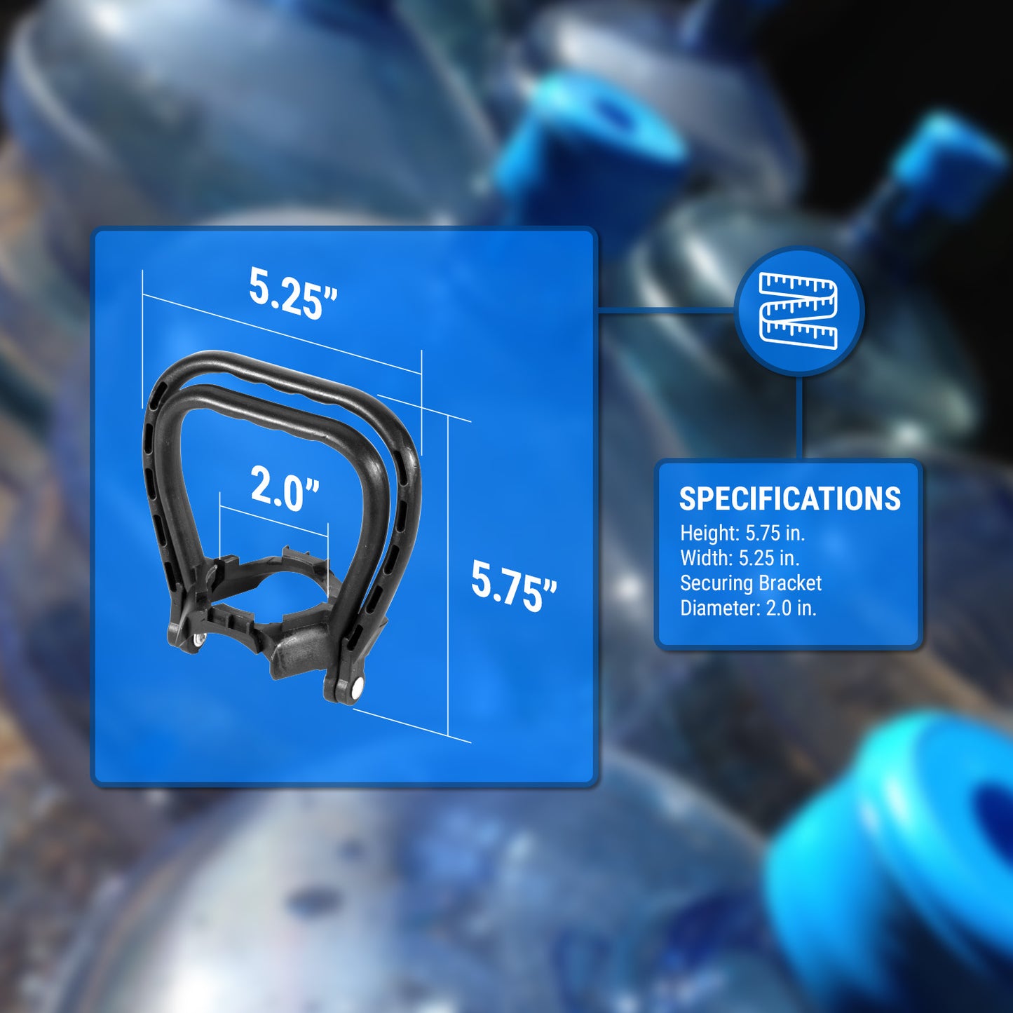 TRDWH003 | Ergonomic 3 to 5 Gal Water Jug Handle / Carrier