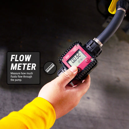 TREDRUME-M | Electric Drum Pump K24 Digital Flow Meter
