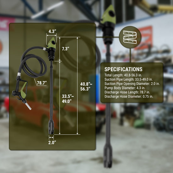 TREDRUMT Telescopic Electric Drum Pump TERA PUMP
