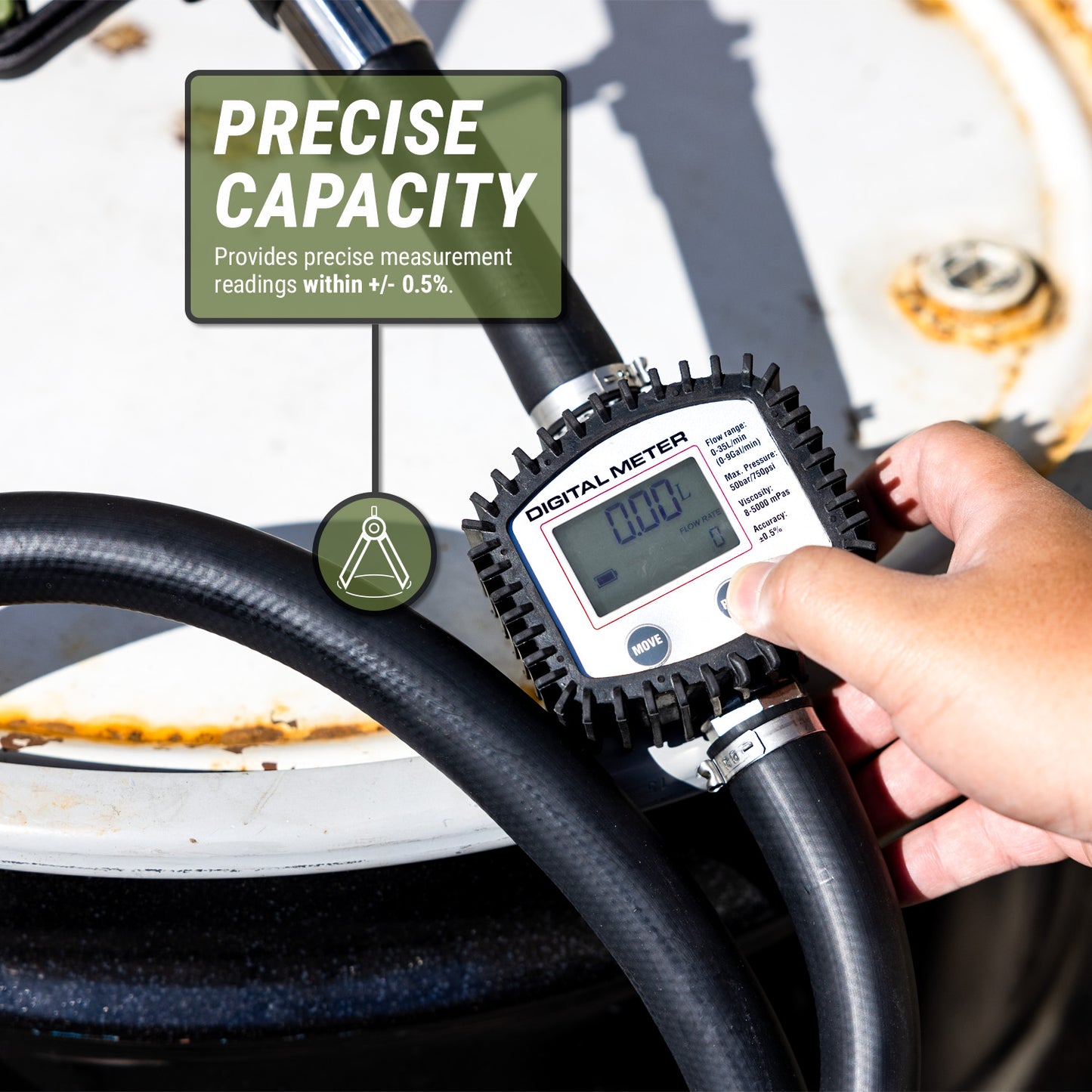 TREDRUMT-M | Electric Drum Pump, 35L Digital Oil Meter