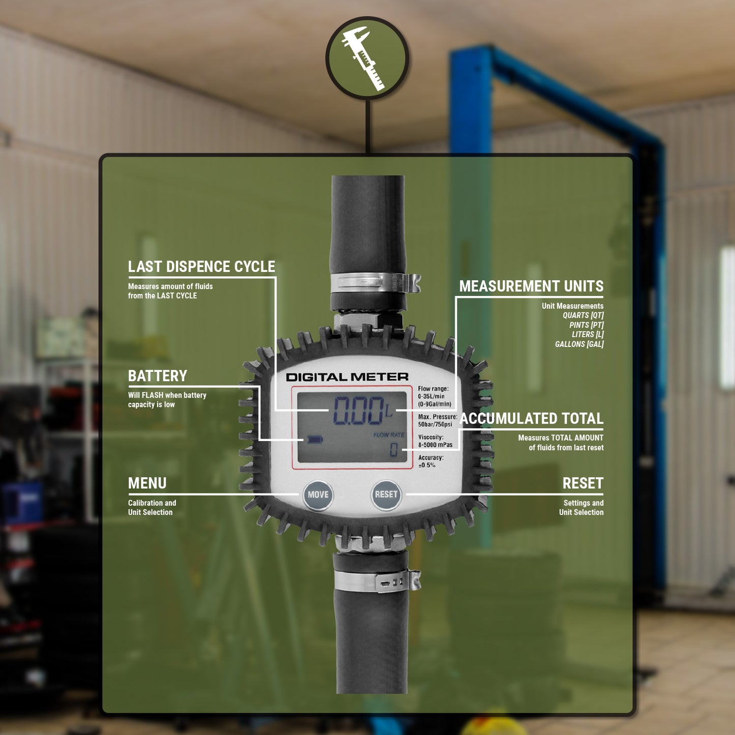 TREDRUMT-M | Electric Drum Pump, 35L Digital Oil Meter