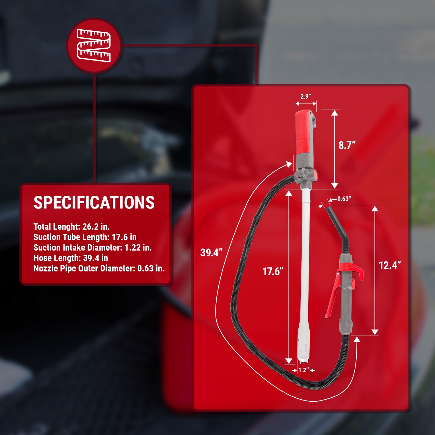 Pompe de transfert carburant TeraPump à piles TREP01