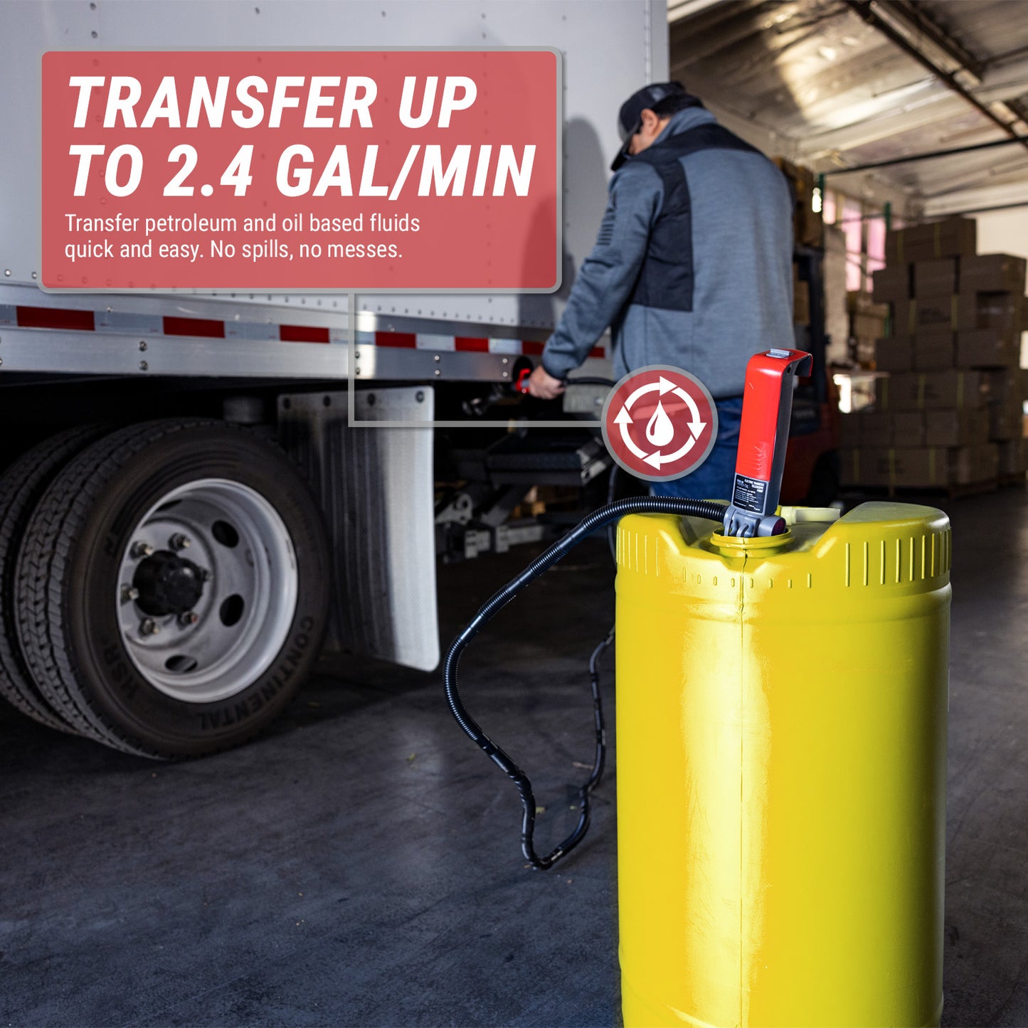 TREP01-TXL | Telescopic Battery Powered Fuel Transfer Pump, 10-ft Hose