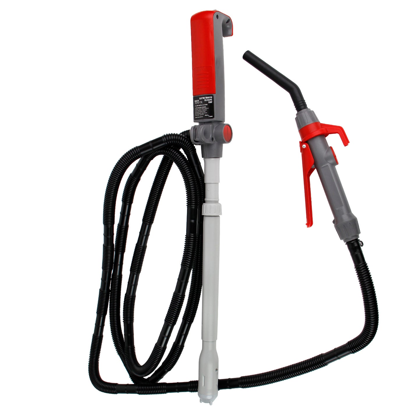 TREP01TXL Telescopic Battery Powered Fuel Transfer Pump, 10ft Hose