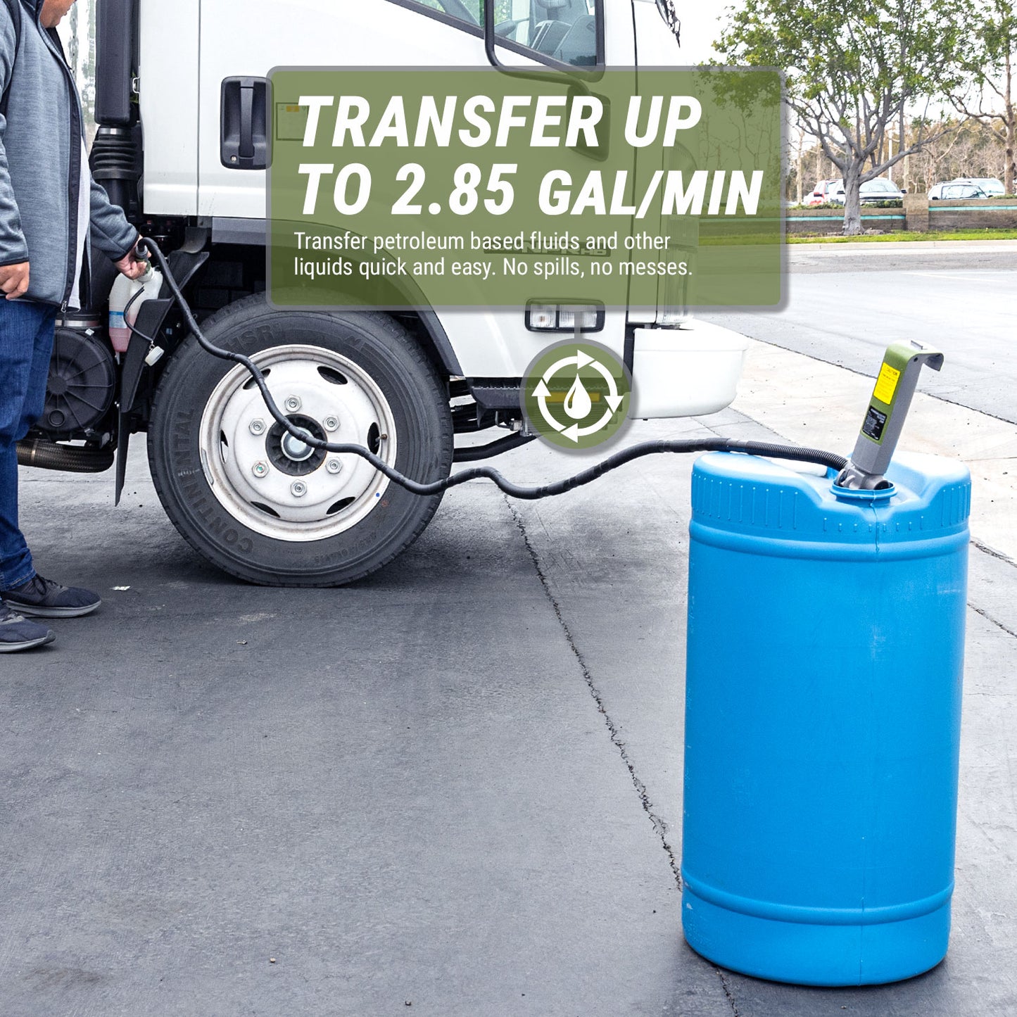 TREP04L | Rechargeable Battery Fuel Transfer Pump - 10ft Hose