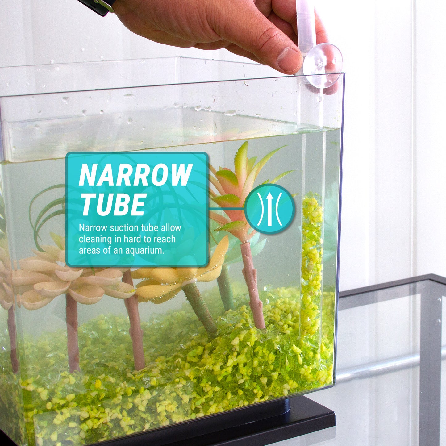 TRFTCLN-S | 10 Gallon or Less Aquarium Gravel Cleaner, BPA-Free