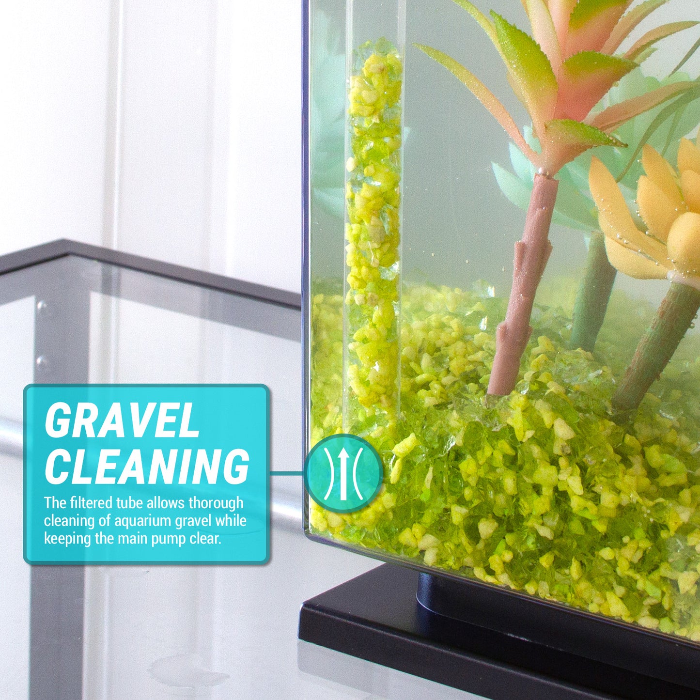 TRFTCLN-S | 10 Gallon or Less Aquarium Gravel Cleaner, BPA-Free