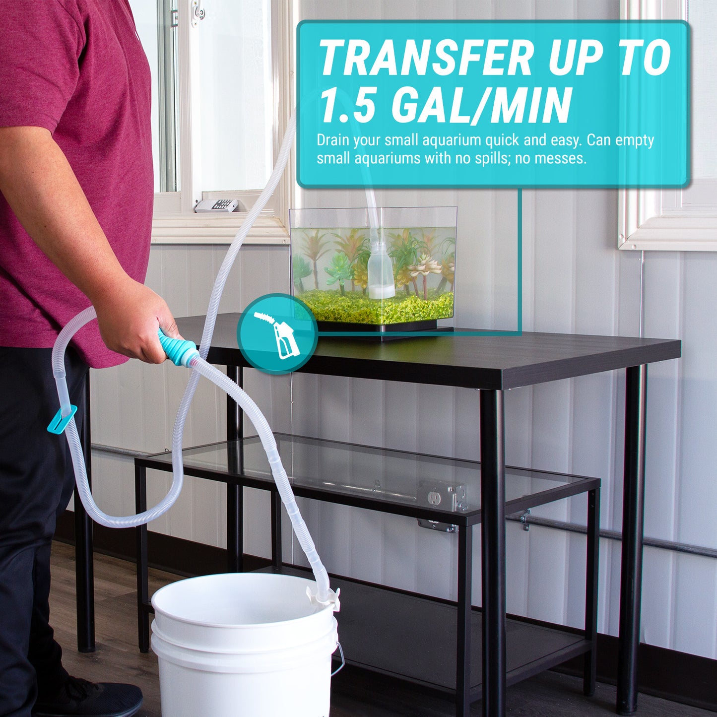 TRFTCLN-XL | 20 Gallon Aquarium Gravel Cleaner, BPA-Free
