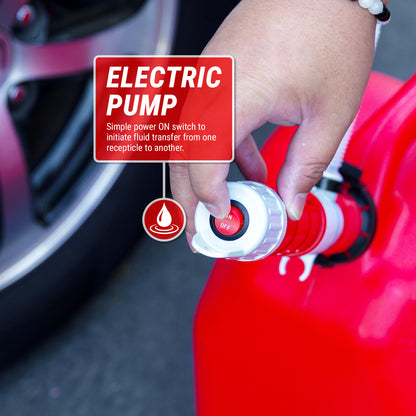 TRHD05 | Battery Powered Fuel Transfer Pump with Gas Pump Style Nozzle