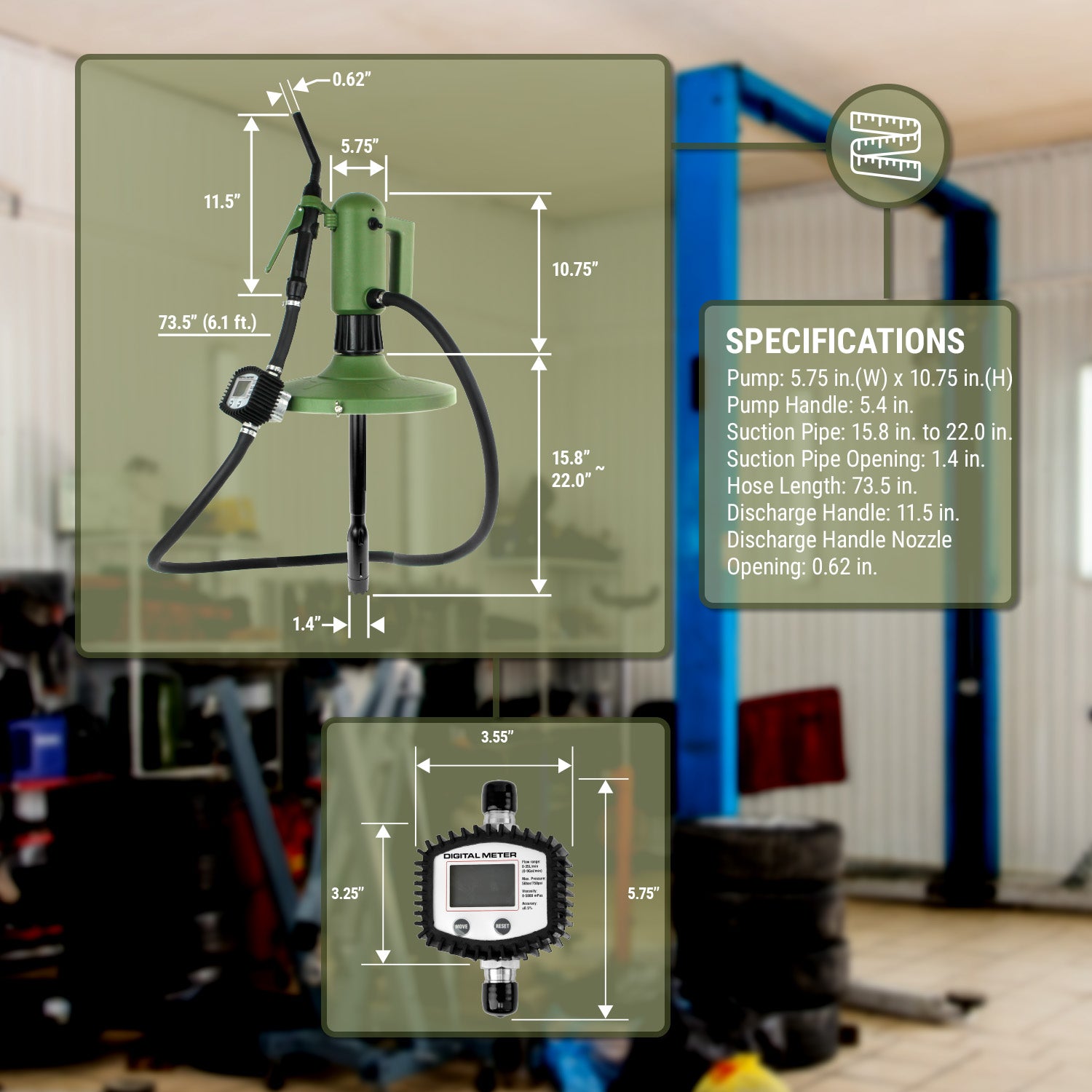 TRPAIL-M  Electric Bucket Transfer Pump with Digital Meter – TERA PUMP