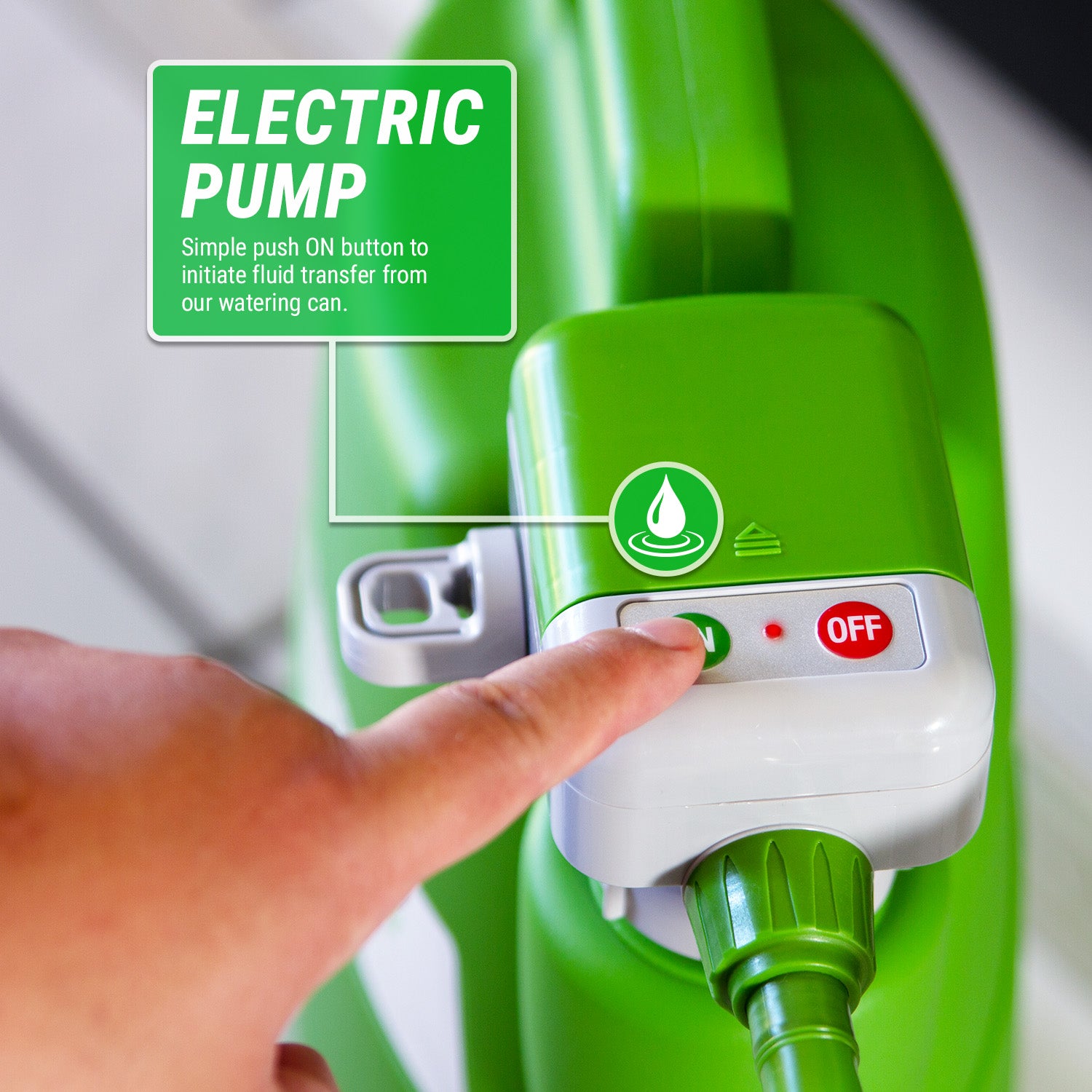 TRWC AA Battery Powered Watering Can, 2.5 Ft Hose TERA PUMP