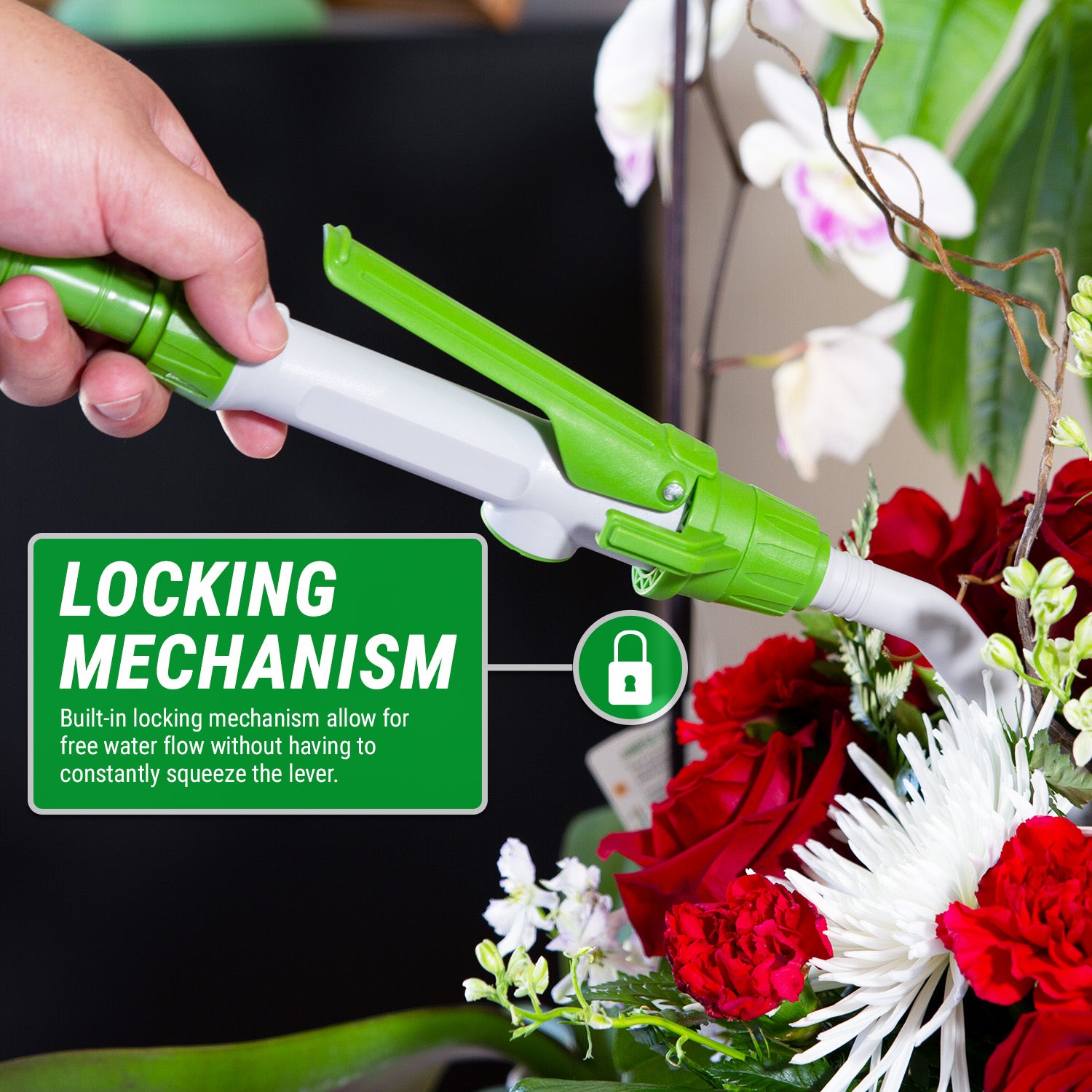 TRWC AA Battery Powered Watering Can, 2.5 Ft Hose TERA PUMP