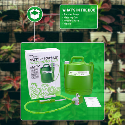 TRWC | AA Battery Powered Watering Can, 2.5 Ft Hose