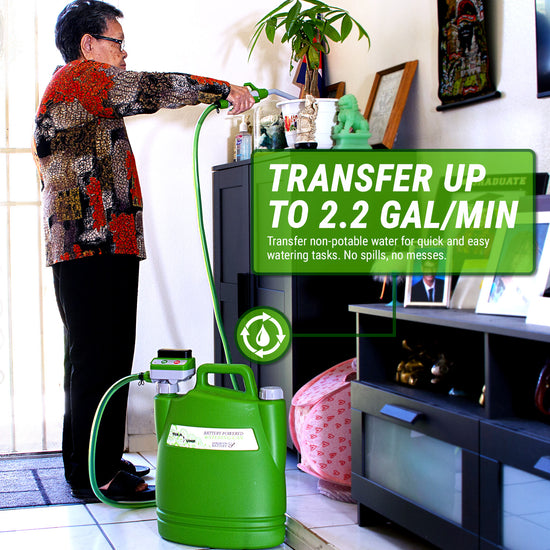TRWCRB Rechargeable Battery Powered Watering Can, 7 Ft Hose TERA PUMP