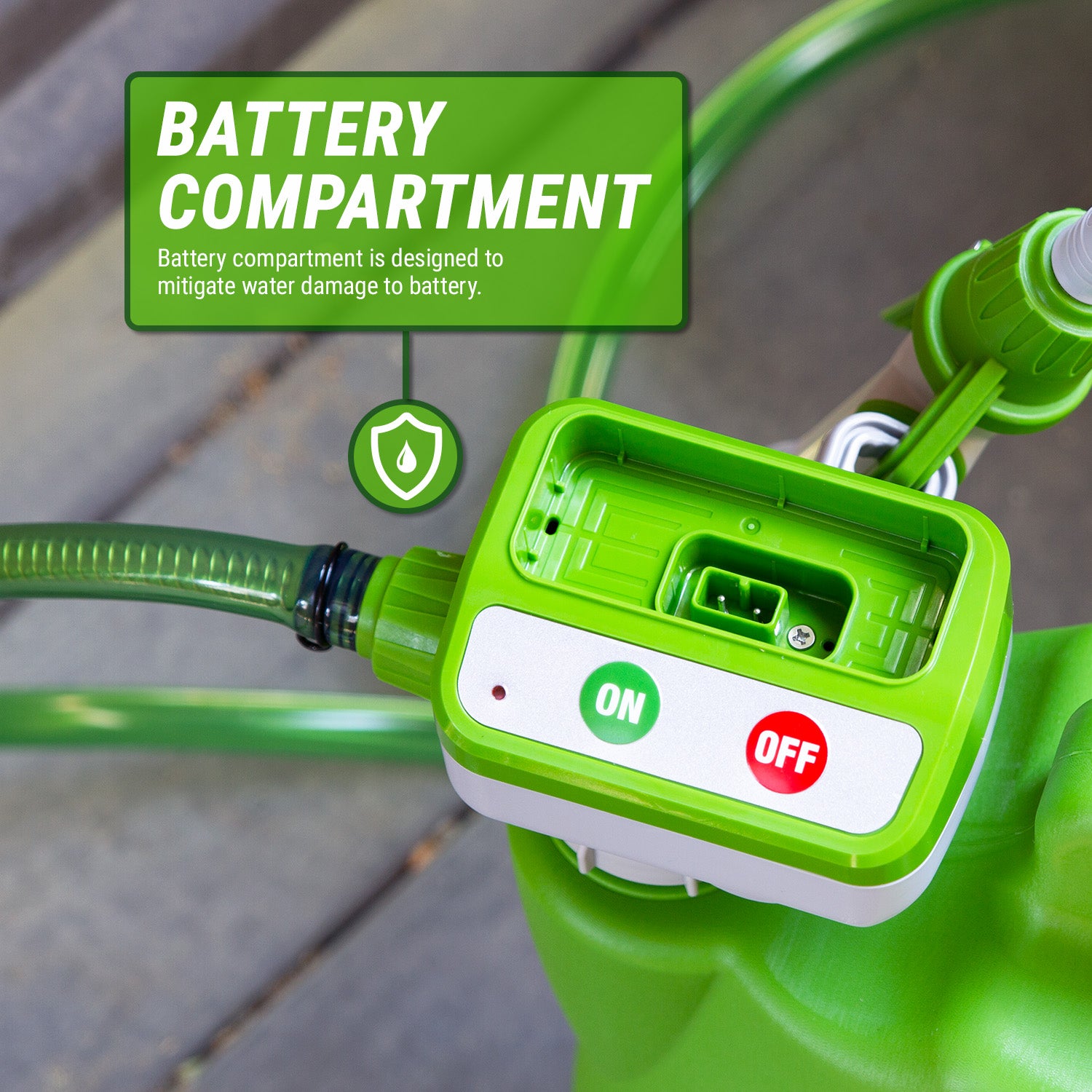 TRWCRB Rechargeable Battery Powered Watering Can, 7 Ft Hose TERA PUMP